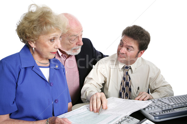 Rachunkowości zacieniony księgowy starszy para coś Zdjęcia stock © lisafx