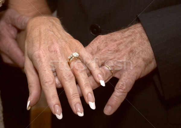 Mature Wedding Hands Stock photo © lisafx
