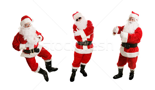 Three Dancing Santas Stock photo © lisafx