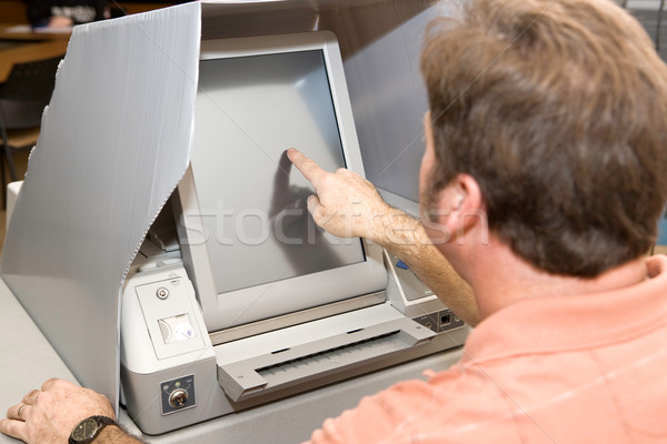 Votação tela sensível ao toque homem novo máquina Flórida Foto stock © lisafx