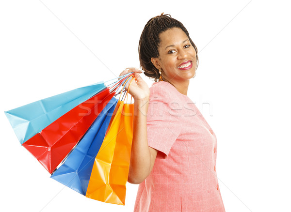 Winkelen koopje jager mooie vrouw Stockfoto © lisafx