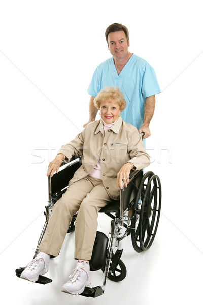 Handicapées supérieurs infirmière joli fauteuil roulant médecin [[stock_photo]] © lisafx