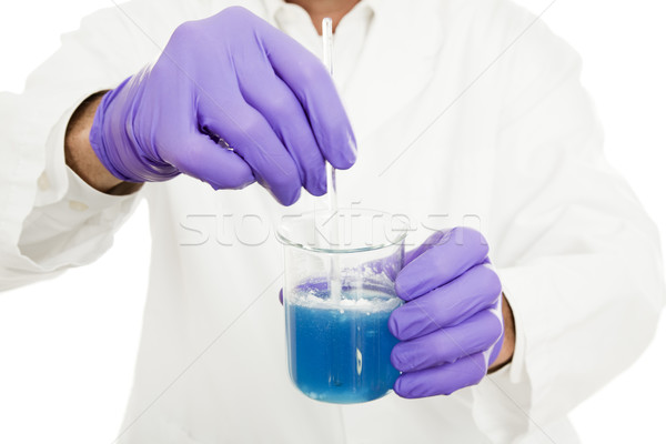 Powder Mixes with Liquid in Lab Stock photo © lisafx