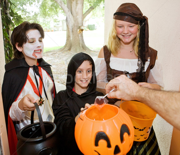 Trick or Treaters at Door Stock photo © lisafx