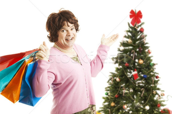 Cross Dresser - Christmas Shopping Spree Stock photo © lisafx