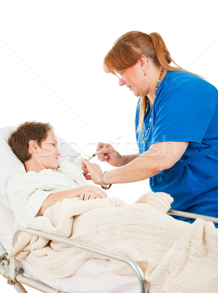 Stock photo: Nurse Gives Boy a Shot