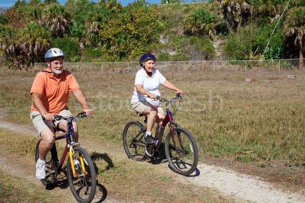 Senior Couple on Bike Ride Stock photo © lisafx