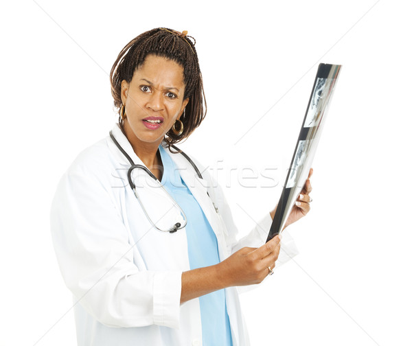 Confused Doctor With X-Ray Results Stock photo © lisafx