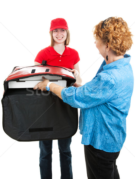 Accepting Pizza Delivery Stock photo © lisafx