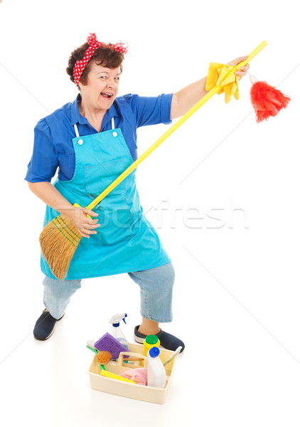 Cleaning Lady Fun Stock photo © lisafx