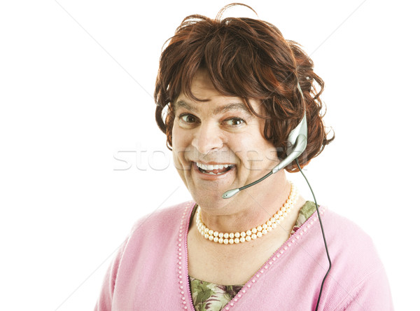 Funny Phone Worker Stock photo © lisafx