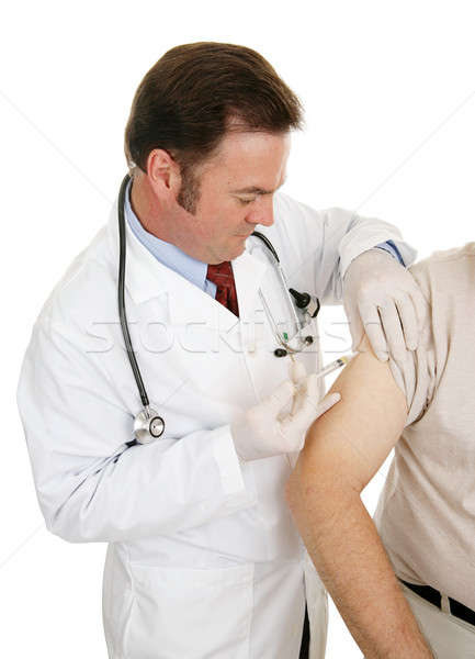 Stock photo: Senior Medical - Giving Injection