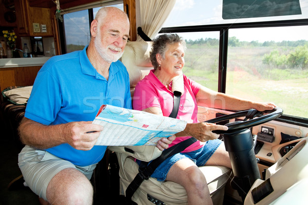 RV Seniors - Husband Navigates Stock photo © lisafx