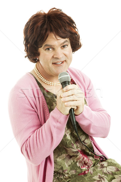 Dowdy Middle-aged Singer Stock photo © lisafx
