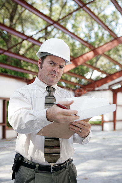 Stock photo: Construction Inspector - Skepticism