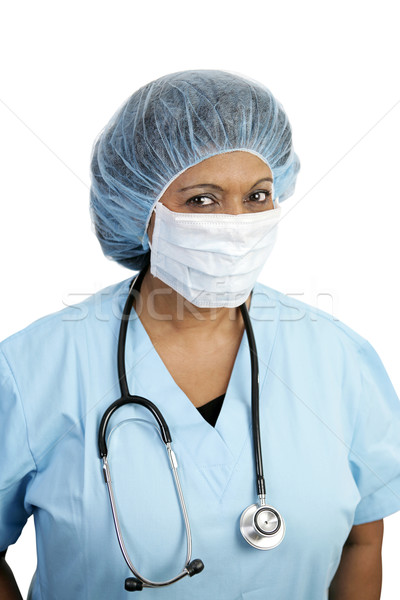Kisebbség sebész portré orvos sebészi cserjék Stock fotó © lisafx