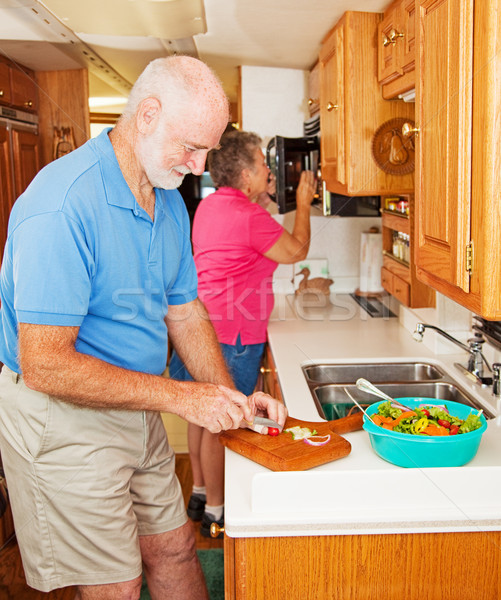 RV Seniors Making Dinner Stock photo © lisafx