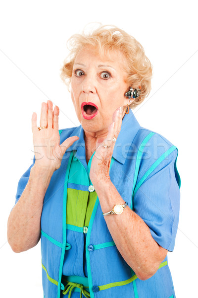 Cellphone Senior Woman - Gossip Stock photo © lisafx