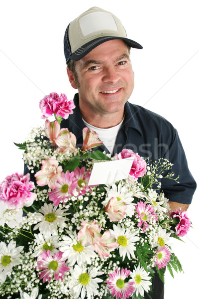 Friendly Flower Delivery Stock photo © lisafx