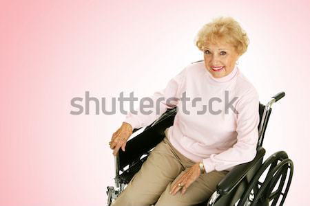 Laag bloeddruk mooie senior vrouw Stockfoto © lisafx