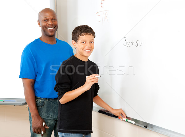 Stock Photo of Teacher and Student - Math Stock photo © lisafx