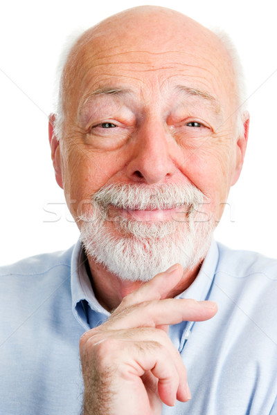 Closeup Portrait of Smiling Senior Man Stock photo © lisafx