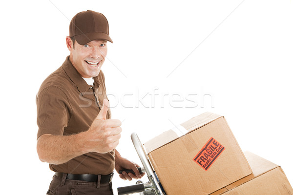 Delivery Man - Thumbs Up Stock photo © lisafx