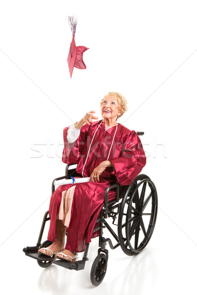 Disabili laurea cap senior donna college Foto d'archivio © lisafx