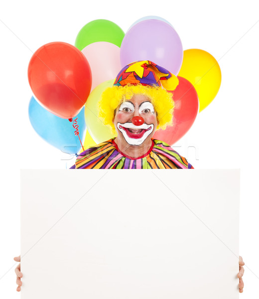 Zdjęcia stock: Szczęśliwy · clown · wiadomość · gotowy