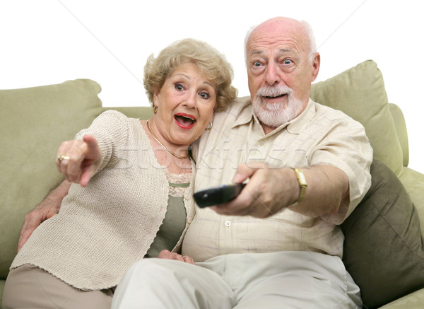 Seniors Entertained by TV Stock photo © lisafx