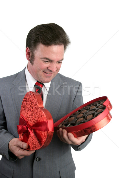 Stock fotó: Valentin · nap · fickó · meglepődött · cukorka · jóképű · férfi