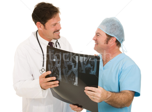 Stock photo: Doctor Thanks Radiologist