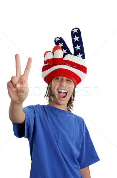 Patriotic Teen - Goofy Stock photo © lisafx