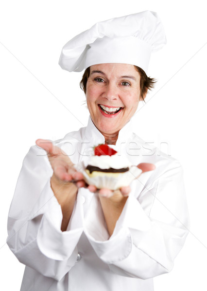 Pastry Chef with Tart Stock photo © lisafx