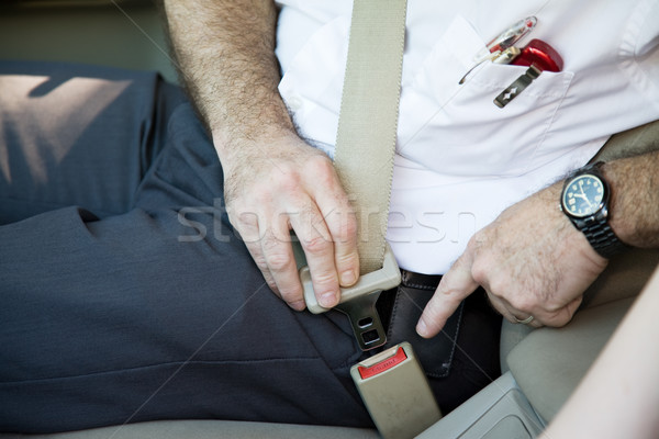 安全帶 男子 座位 帶 汽車 商業照片 © lisafx