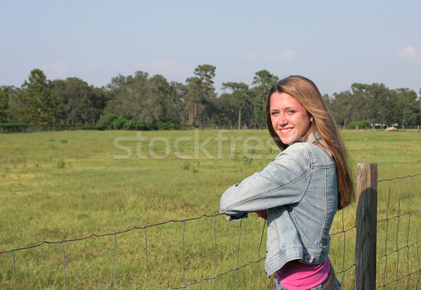Friendly Farm Girl  Stock photo © lisafx