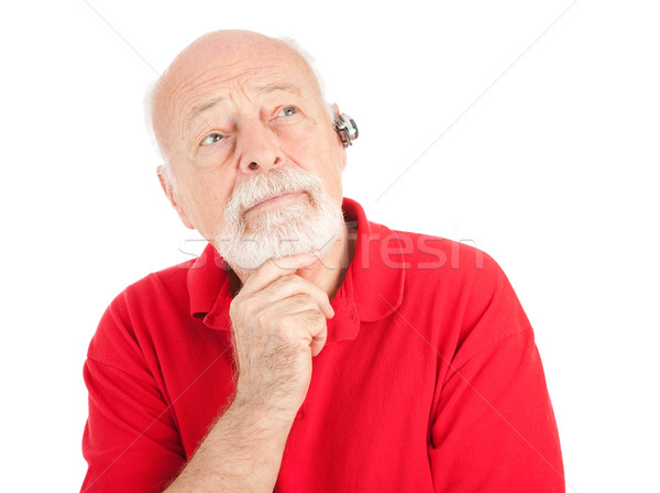 Senior Man Listening Stock photo © lisafx