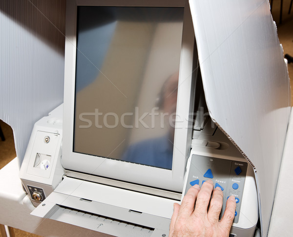 Touch Screen Voting Closeup Stock photo © lisafx