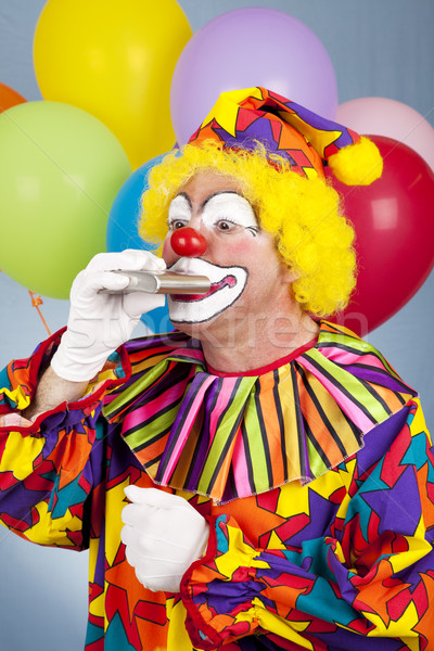 Dorstig clown drinken partij hoed persoon Stockfoto © lisafx