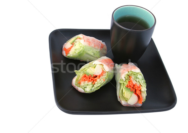 Japanisch Salat rollen Tee farbenreich Rollen Stock foto © lisafx