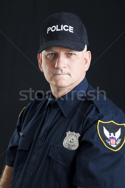 Rufa policjant portret poważny komisarz człowiek Zdjęcia stock © lisafx