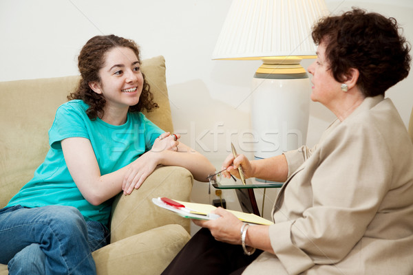 Teen Interview Frau teen girl College Job Stock foto © lisafx