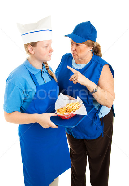 Boss Yells at Fast Food Worker Stock photo © lisafx