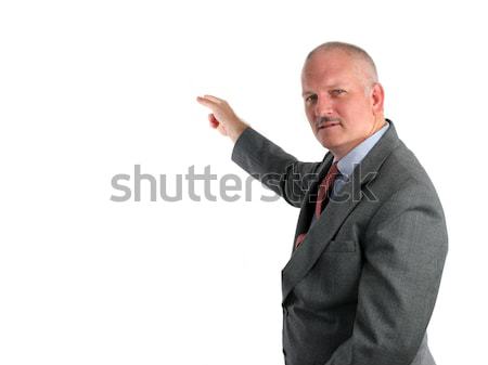 Meteorologist or Businessman Pointing Stock photo © lisafx