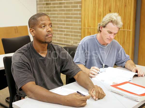 Erwachsenen gelangweilt Schule Erwachsenenbildung Studenten Bildung Stock foto © lisafx