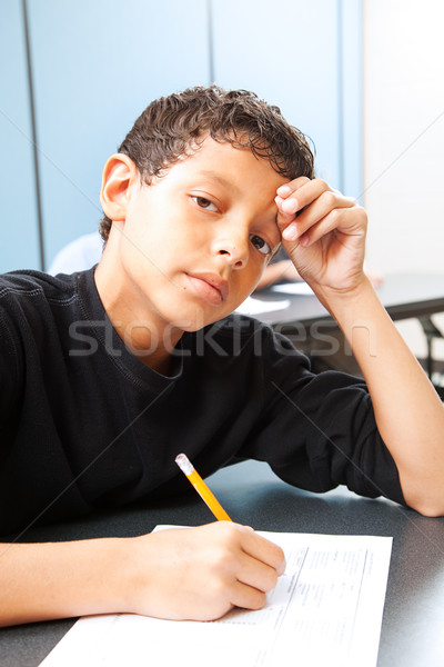 Teen Boy - Test Anxiety Stock photo © lisafx