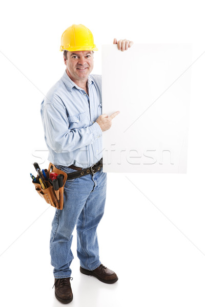 Construction Worker - Sign Stock photo © lisafx