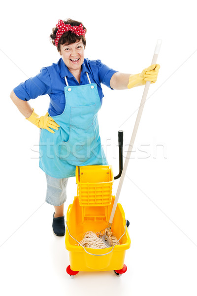 Maid with a Mop Stock photo © lisafx