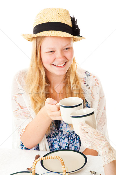 Pretty Teen at Tea Party Stock photo © lisafx