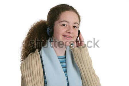 Cute Teen With Headphones Stock photo © lisafx